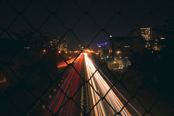 istock Night Time Lapse of the Highway 1475302438