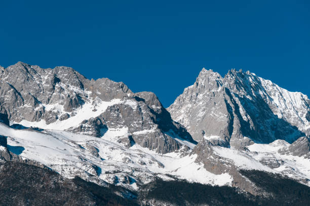istock Close-up of Snow Mountain under Pure Blue Sky 1475303252