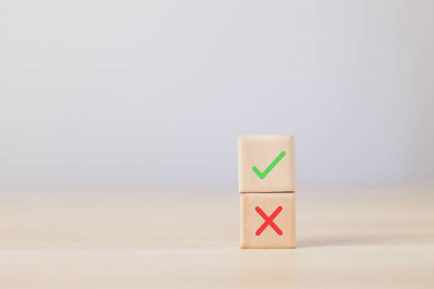 istock Select true and false yes or no symbols. white background 1475304744