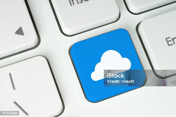 Cloud Computing Concept Stock Photo - Download Image Now - Blue, Close-up, Cloud Computing