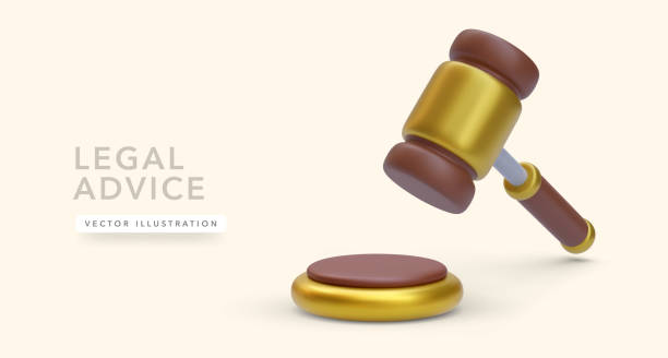 3dリアルな木製ジャッジハンマー - gavel law legal system auction点のイラスト素材／クリップアート素材／マンガ素材／アイコン素材