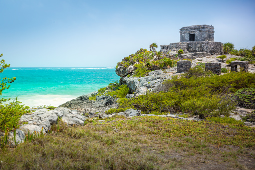 The Mayan Ruins Of Tulum in Yucatan, Riviera Maya, Mexico
