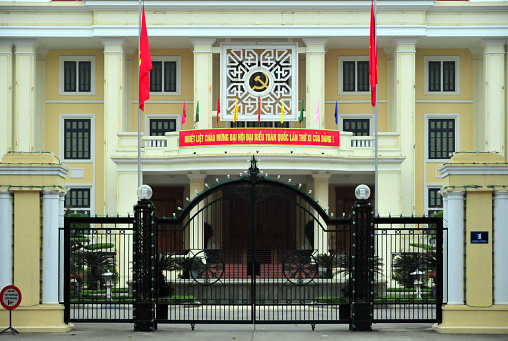 Hanoi, Vietnam: building of the Central Committee of the Vietnamese Communist Party (VCP),  the ruling party and the only legal political party in Vietnam.