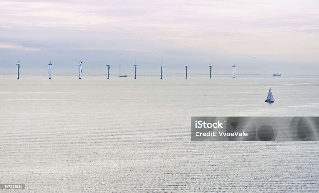 offshore fazenda de vento no início da manhã - Foto de stock de Escandinavo royalty-free