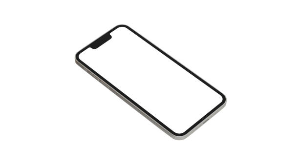 istock Smartphone mockup with blank white screen isolated on white background 1475314691