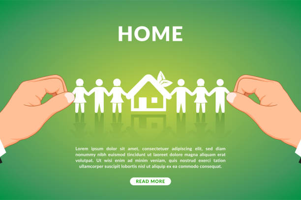 Origami creative concept, home. Vector illustration in HD very easy to make edits. origami hand stock illustrations
