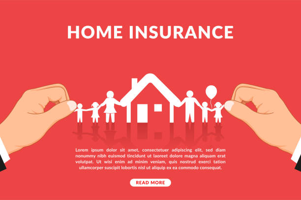Home insurance, home purchase credit... Vector illustration in HD very easy to make edits. origami hand stock illustrations