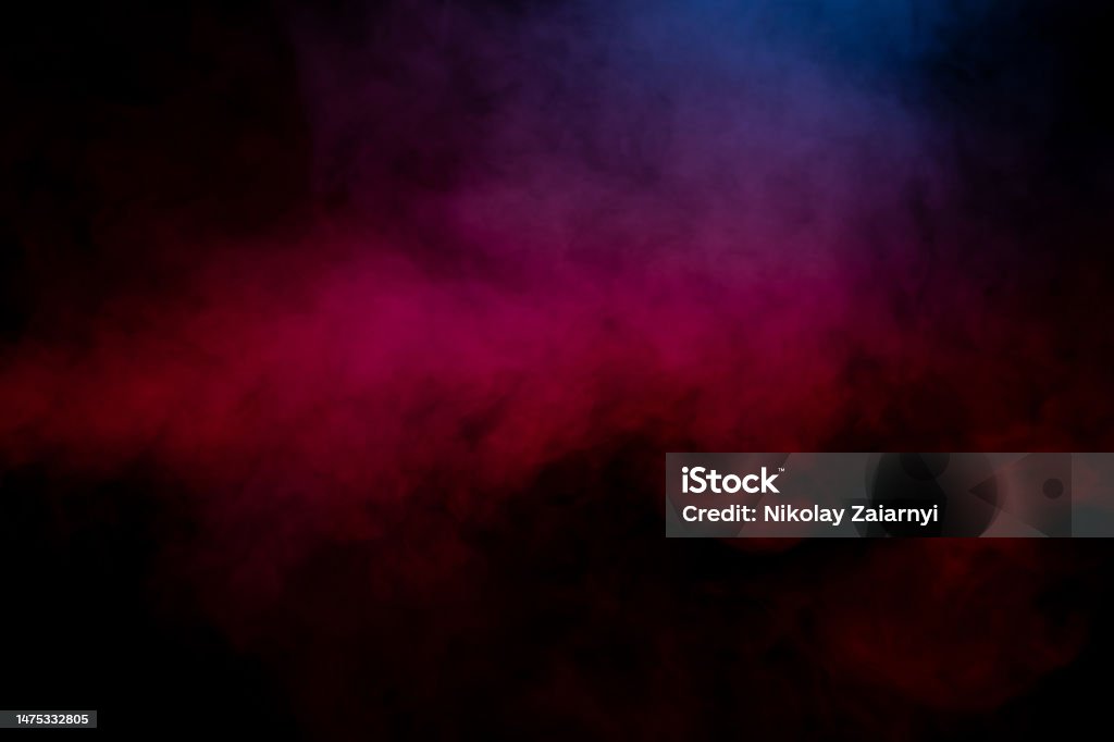 Purple And Blue Steam On A Black Background Stock Photo - Download Image  Now - Abstract, Art, Backgrounds - iStock