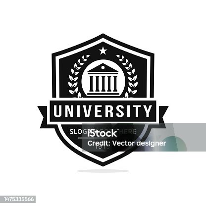 istock University logo design vector 1475335566