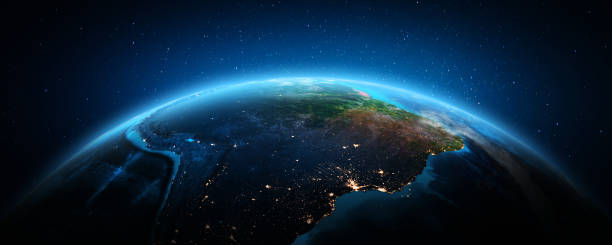 istock Chile, Argentina, Brazil at night 1475337172