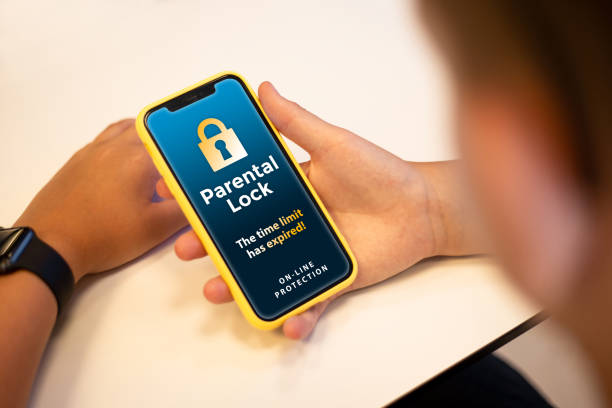 istock Parental lock system on mobile phone 1475339305