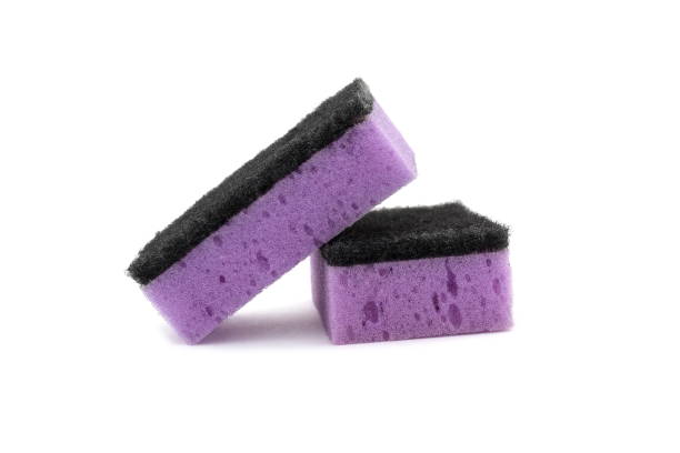 istock Two sponges lie on a white background. 1475344868