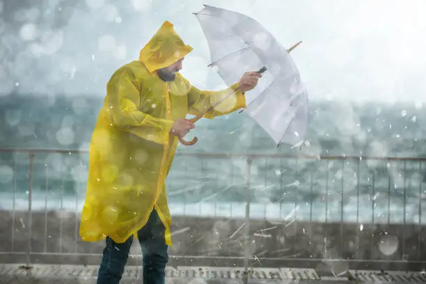 Photo of Rainy weather and raindrops