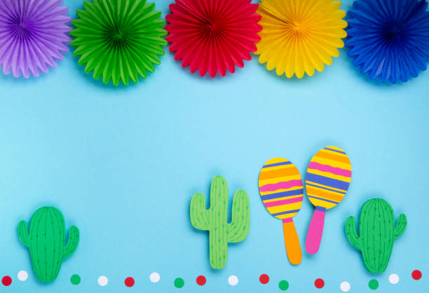 istock Cinco de Mayo (Fifth of May) Fiesta Celebration Concept on Blue Background. 1475352082