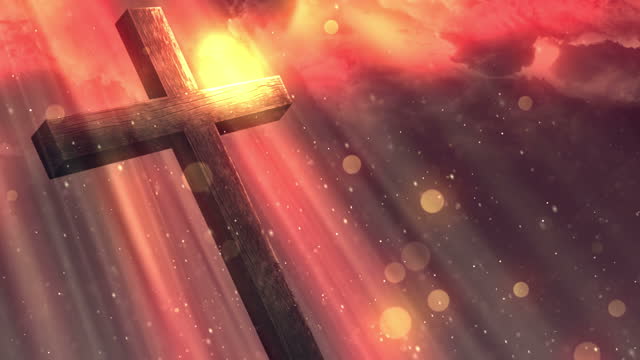 Worship Background with a Divine Cross