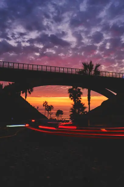 Photo of Sunset view from La Bajada de Balta in Miraflores, in the city of Lima. Peru