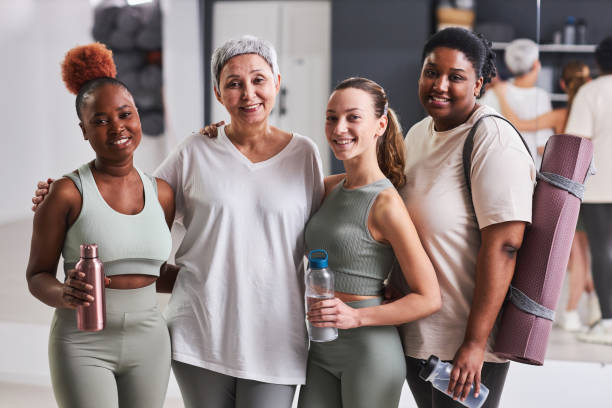 istock Group of women visiting gym together 1475358644