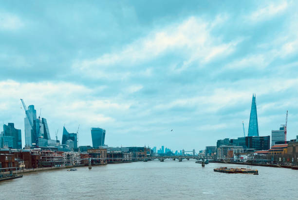 panoramic view of London city from Blackfriars train station