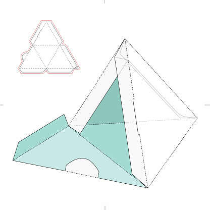 Box Top Pyramid Custom Pyramid Box Stock Illustration - Download Image Now - Box ...