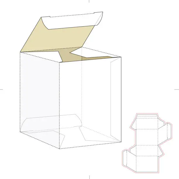 Vector illustration of Custom Slanted Box