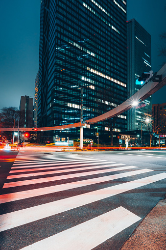 Cityscape and street scene in Shinjuku, Tokyo