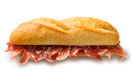 Spanish food, ham sandwich