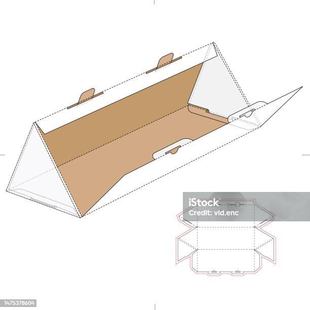 Triangular Foor Container Vector Triangular Shipping Box Stock Illustration - Download Image Now - Blank ...