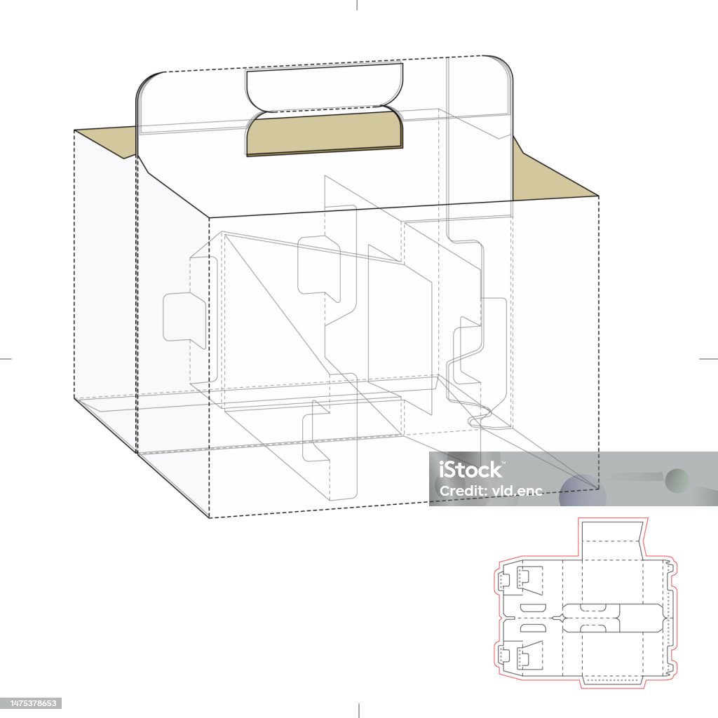 Shipper Box Drawing Custom Carrier Box Stock Illustration - Download Image Now - Design ...