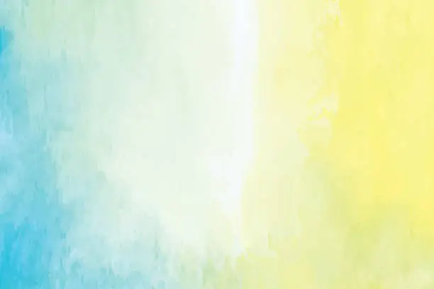 Vector illustration of Abstract blue-yellow watercolor background.