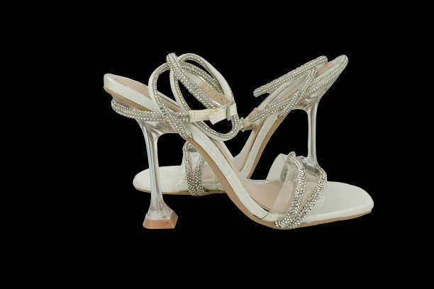 istock on background beautiful white  wedding shoes 1475382619