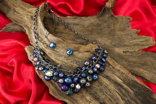 modern necklace  isolated on background.