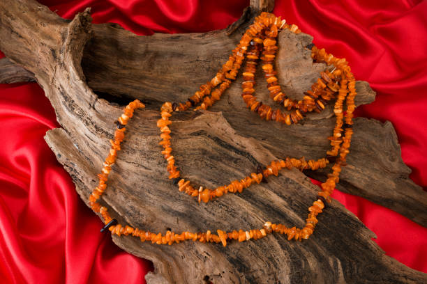 istock Amber necklace on wooden background 1475384513