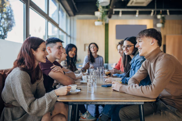 istock Friends together in cafe 1475391998
