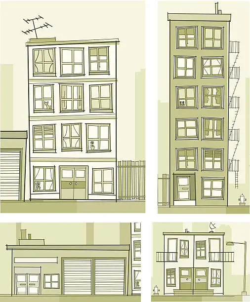 Vector illustration of City Scenes