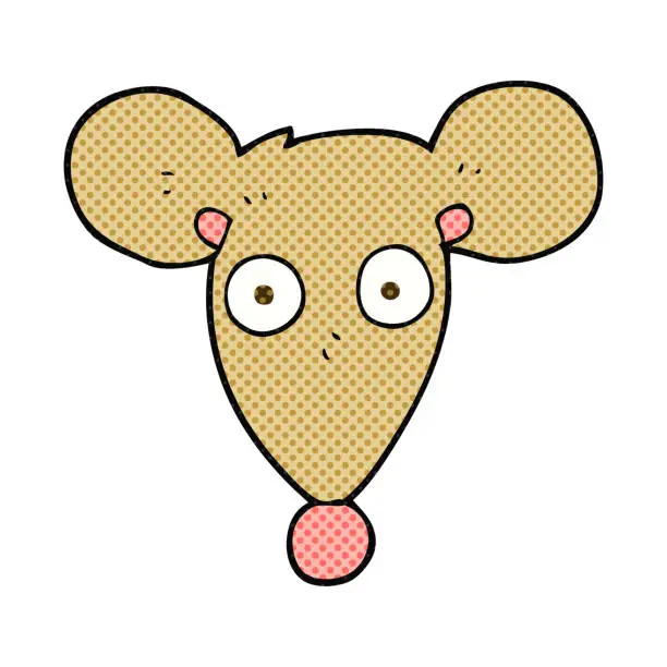 Vector illustration of freehand drawn cartoon mouse