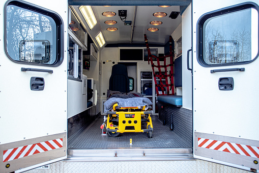 A look into the back of Ambulance