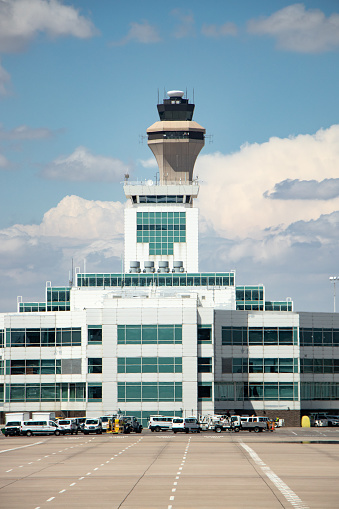 Two ATC Towers at American Airport - Denver, Colorado, USA