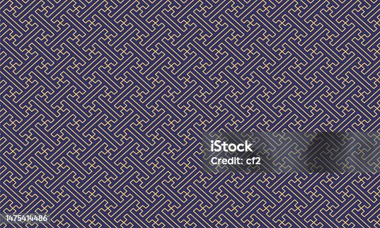 istock Saya shape Japanese pattern Traditional pattern Seamless pattern Vector illustration 1475414486