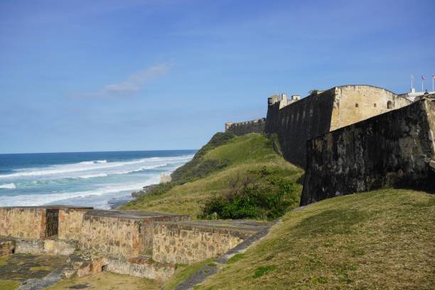 카스틸로 데 산 크리스토발, 산후안 - castillo de san cristobal 뉴스 사진 이미지