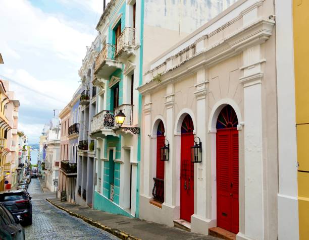 istock Colourful Cobblestone Street in Old San Juan 1475416304