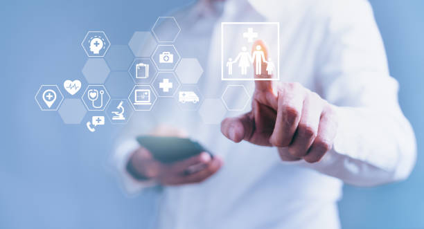 istock usinessman touching medical service network connection icons with modern interface on smartphone 1475417972