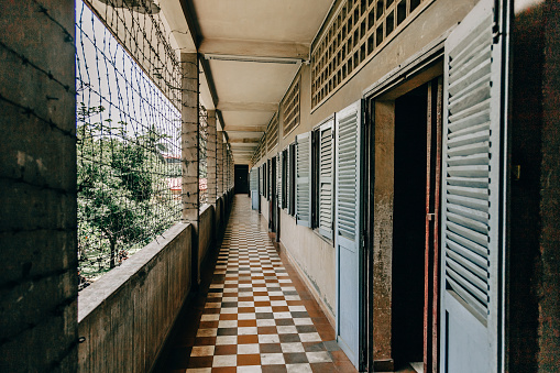 Inside the S-21, Toul Sleng, prison camp in Phnom Pneh, Cambodia. 5.2.2023