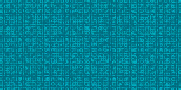 Turquoise blue pixelated Digital glittering screen background vector dots illustration