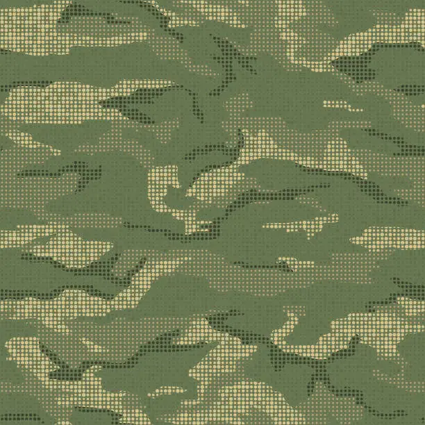 Vector illustration of Seamless camouflage dots pattern wallpaper background