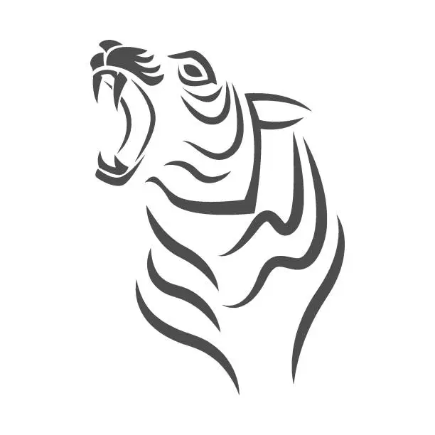 Vector illustration of Tiger icon logo design