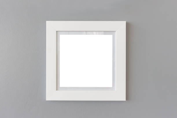 istock Mockup image of Blank billboard photo frame white screen posters on gray wall background for advertising 1475432513
