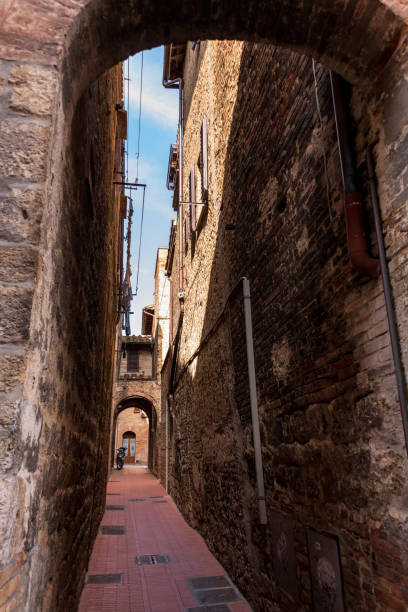 Alley With Arch In San Gimignano On A Quite Morning