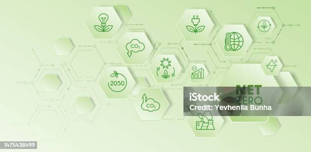 Resource Neutral Net Zero And Carbon Neutral Concept Stock Illustration - Download Image ...