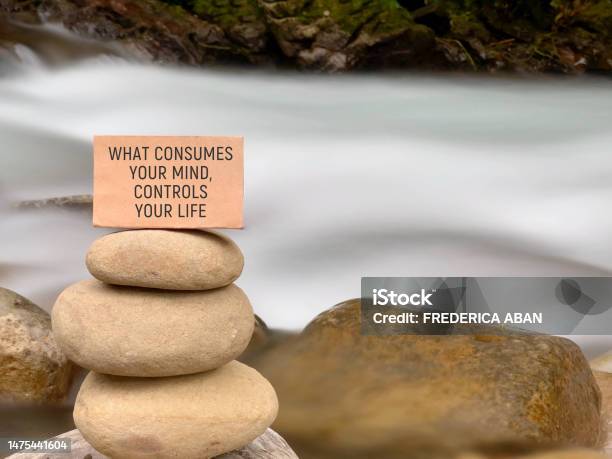 Inspirational Quote Stock Photo - Download Image Now - Mindfulness, Wellbeing, Relaxation