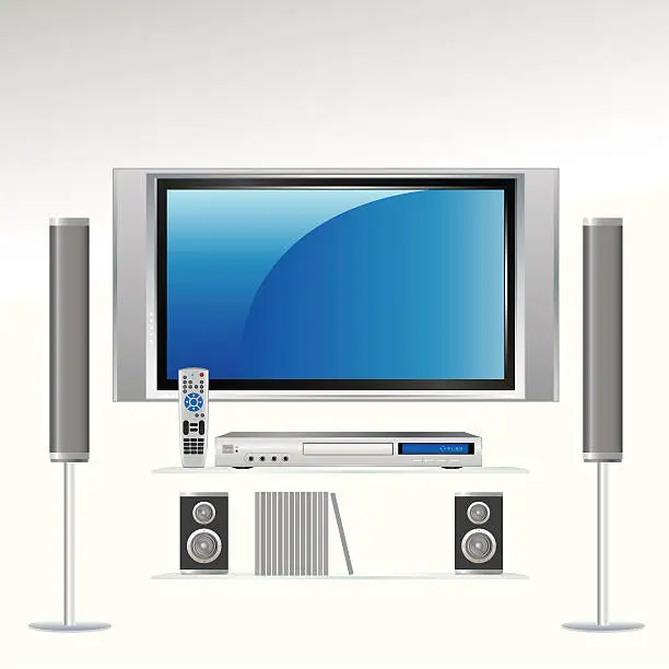 Vector illustration of Home Theater System | HDTV